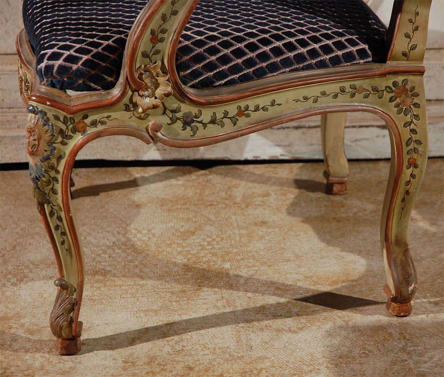 Zweier-Set antiker venezianischer Sessel (19. Jahrhundert) im Angebot