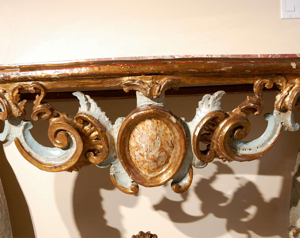 Italian 18th Century Marble-Top Venetian Console