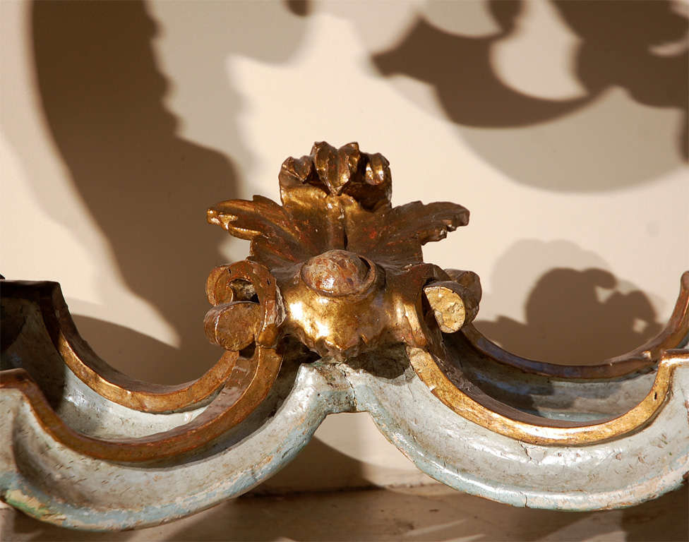 Hand-Carved 18th Century Marble-Top Venetian Console