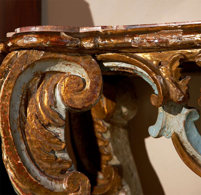 18th Century Marble-Top Venetian Console For Sale 1