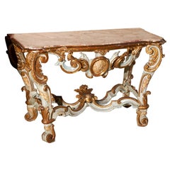 Antique 18th Century Marble-Top Venetian Console