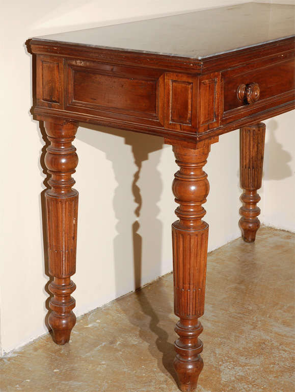Marble Grand, 18th Century Genovese Console Table For Sale