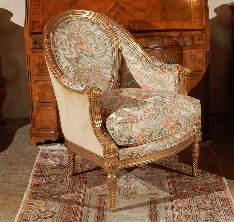Contemporary George VI Armchairs with Coreggio Fabric