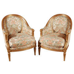 George VI Armchairs with Coreggio Fabric