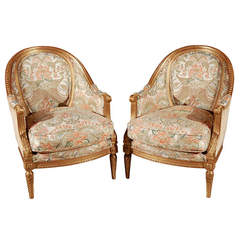 George VI Armchairs with Coreggio Fabric