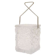 Retro Lucite & Chrome Ice Bucket