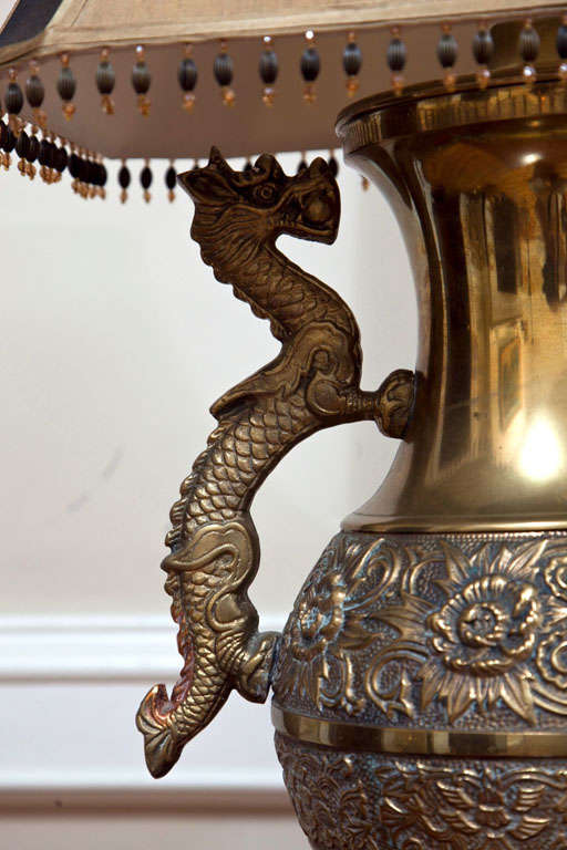 antique dragon lamp