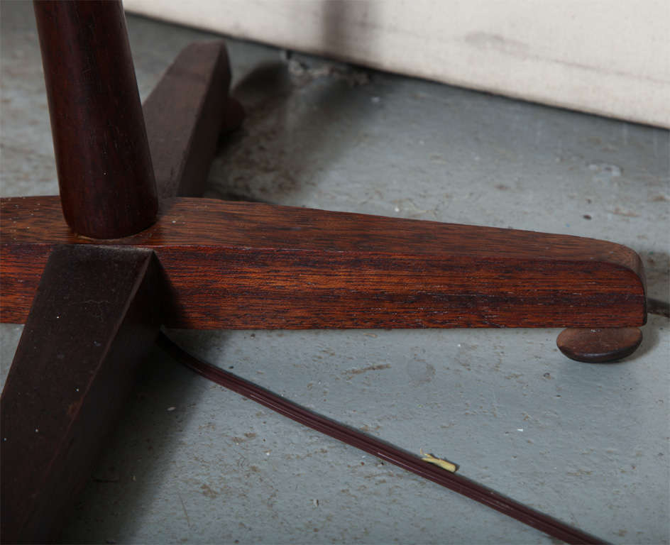 Brass Mid Century Walnut Floor Lamp