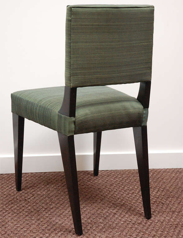 Set of Six Custom Dining Chairs Upholstered in Horsehair at 1stDibs