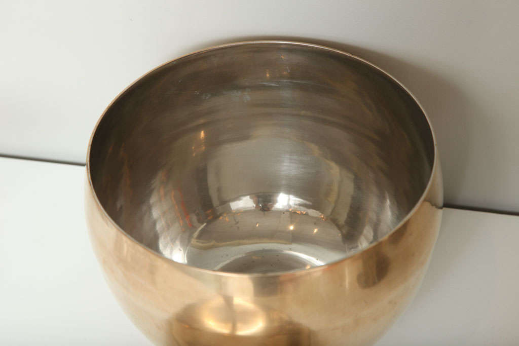 Mid-20th Century Large Brass Apple Ice Bucket