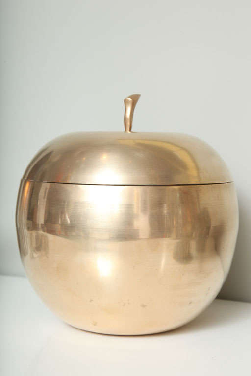 Large Brass Apple Ice Bucket 2