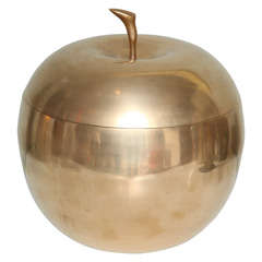 Vintage Large Brass Apple Ice Bucket