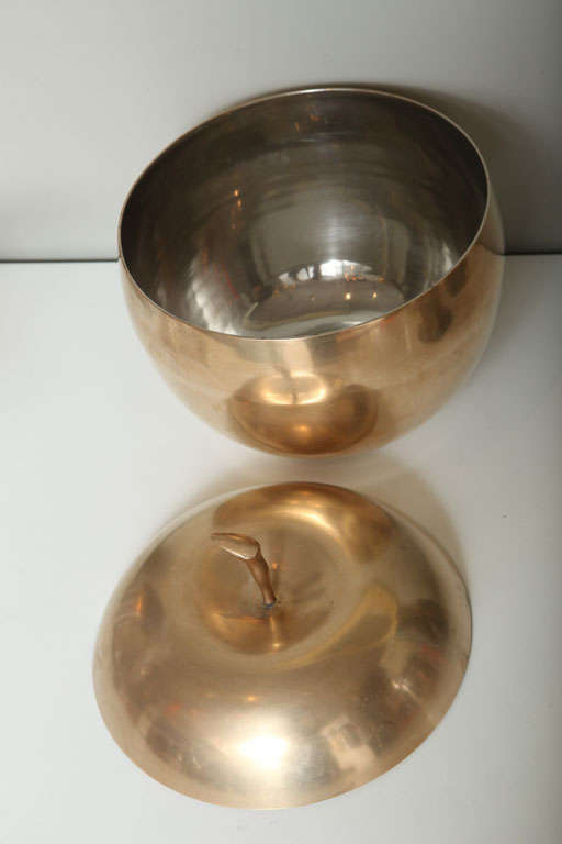 Large Brass Apple Ice Bucket at 1stDibs