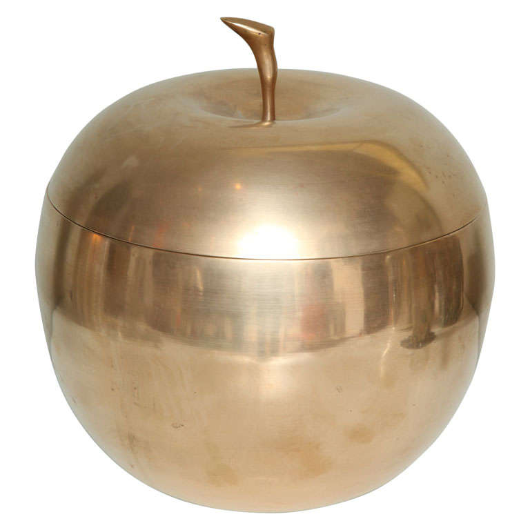Large Brass Apple Ice Bucket at 1stDibs