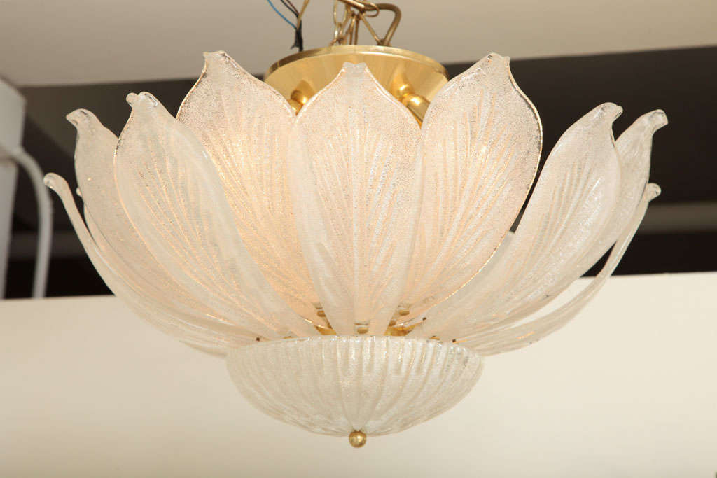 murano leaf chandelier