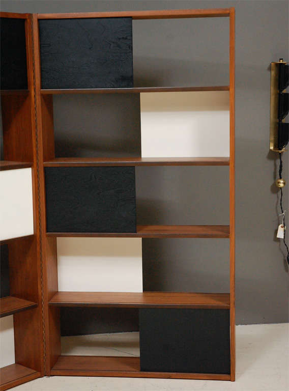 Rare Evans Clark Modernist Room Divider / Book Shelf