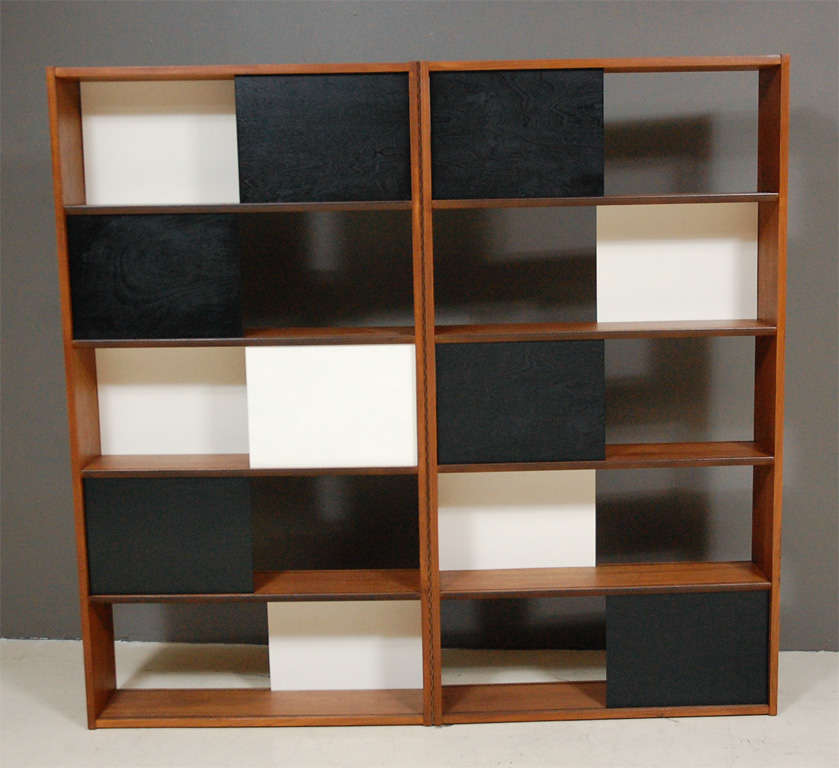 American Rare Evans Clark Modernist Room Divider / Book Shelf