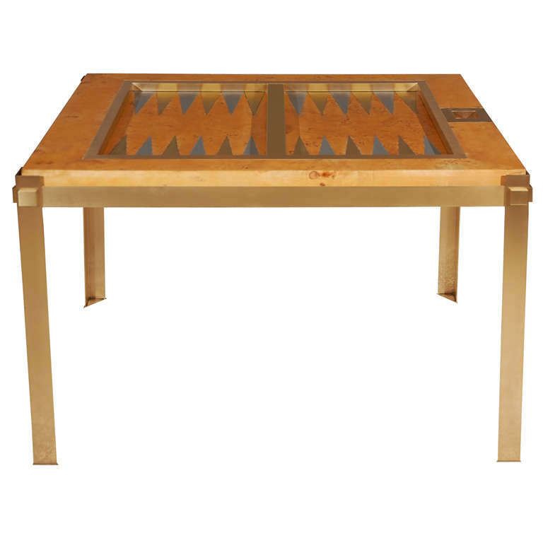 Rare Backgammon Game Table By Tomasso Barbi