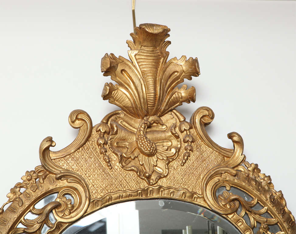 French Late 18th Century Giltwood Regence Mirror For Sale