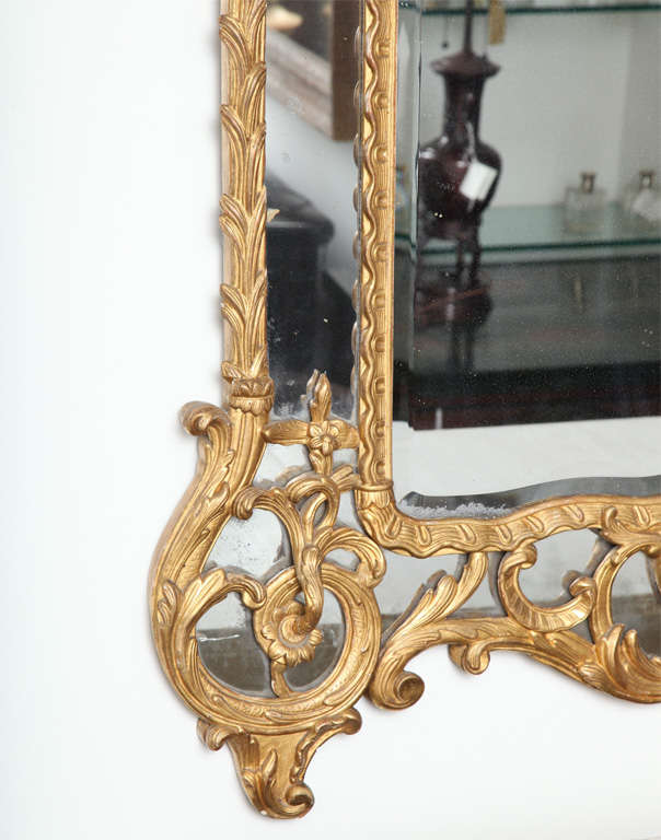 18th Century and Earlier Late 18th Century Giltwood Regence Mirror For Sale