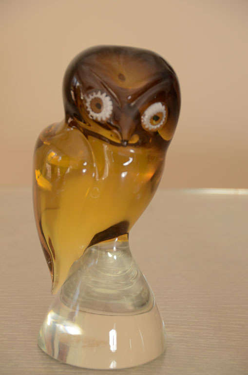 Three Murano Glass Owls by Salviati In Excellent Condition For Sale In Southampton, NY