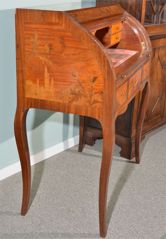 Kingwood Art Nouveau Cylinder Desk