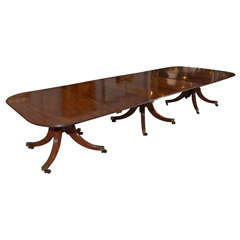 Antique Early 19th c Mahogany Banquet Table