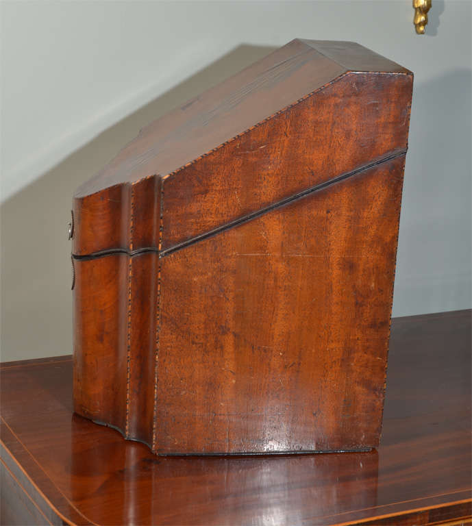19th Century Pair of Mahogany Knife Boxes Fitted Interiors