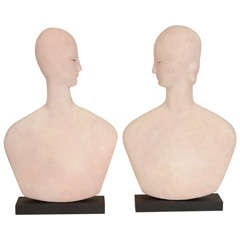 Pair of Restored Mannequin Busts