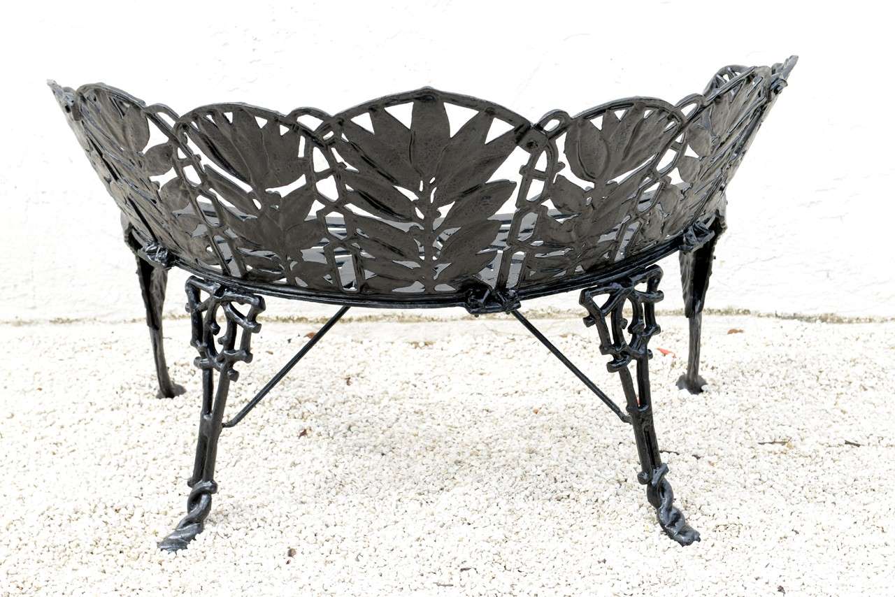 Pair of Cast Iron Garden Benches SATURDAY SALE In Good Condition In West Palm Beach, FL