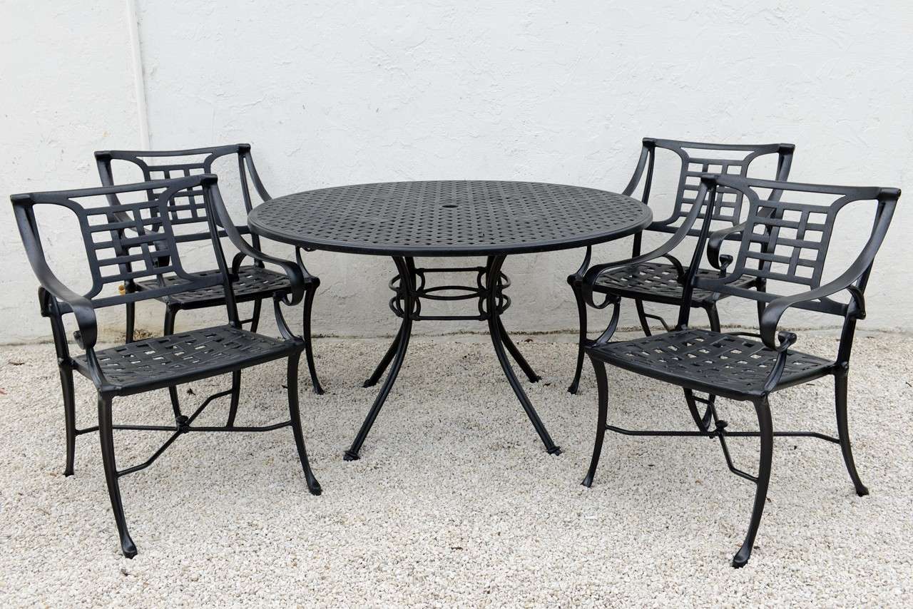 20th Century Mid-Century Garden Dining Set and Benches