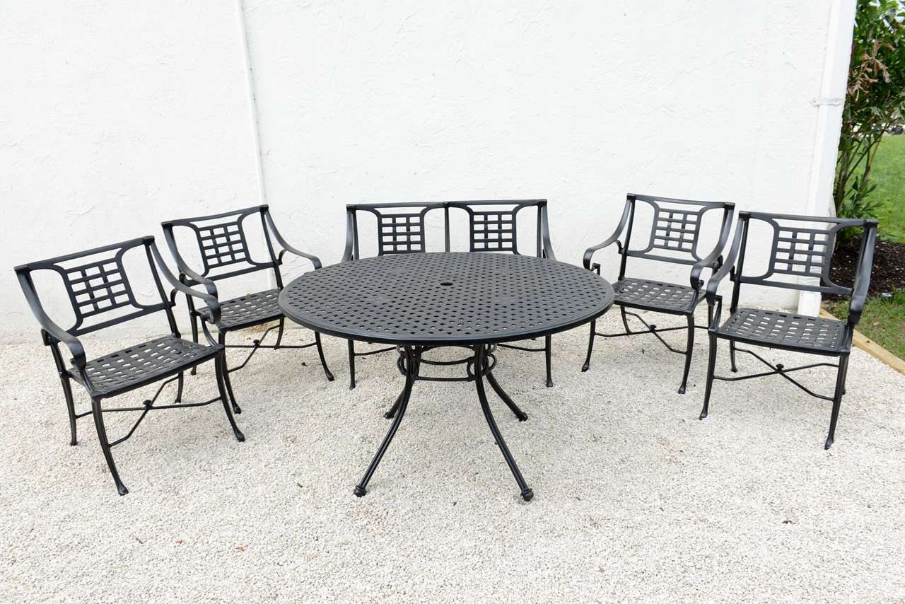 Mid-Century Garden Dining Set and Benches 1