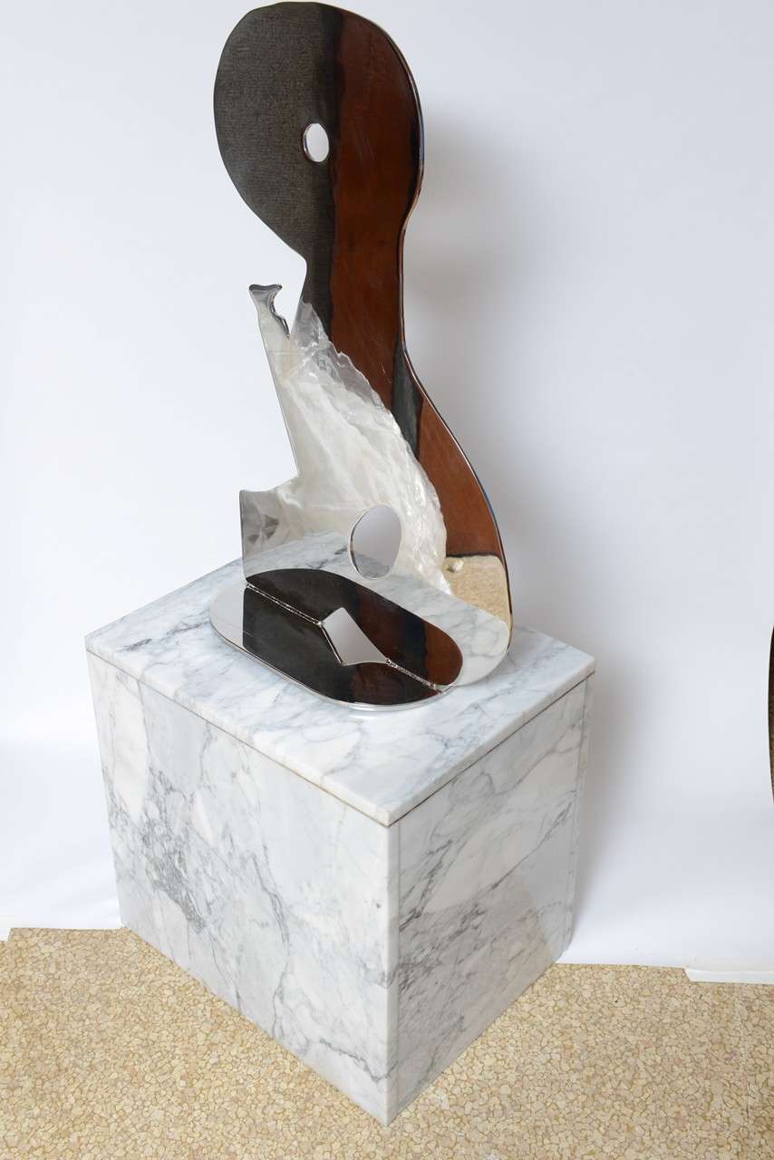 Metal on Marble Sculpture by Jack Schuyler For Sale 1
