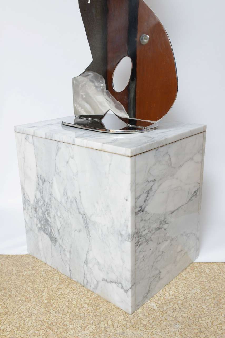 Metal on Marble Sculpture by Jack Schuyler For Sale 4