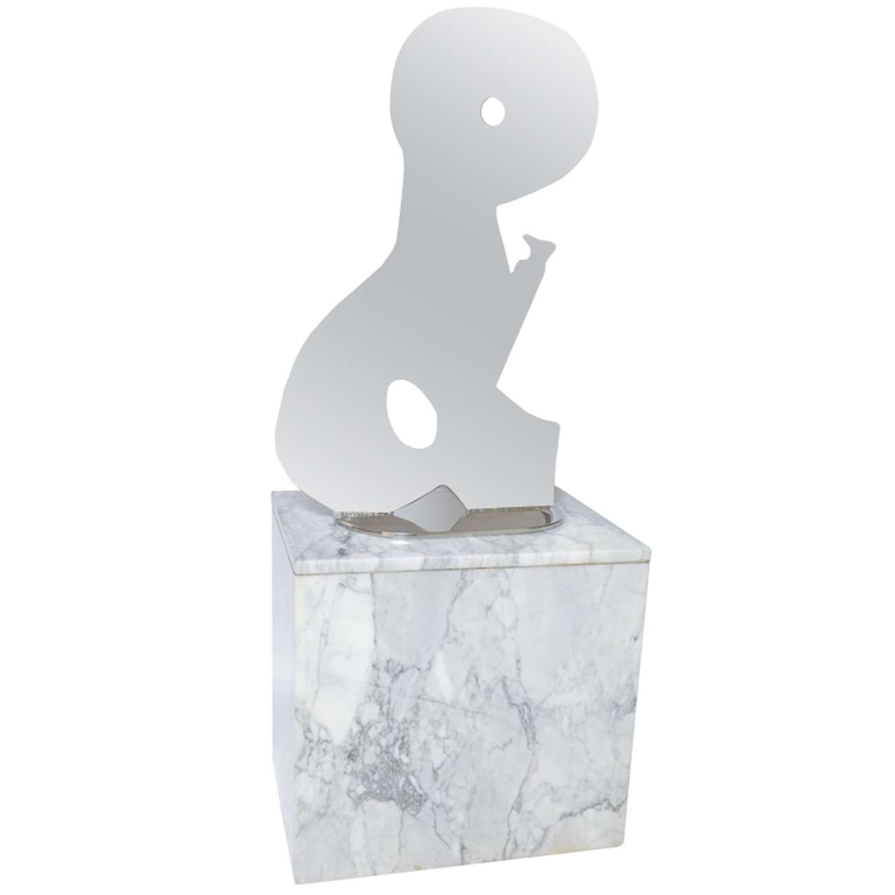 Sculpture en métal sur marbre de Jack Schuyler