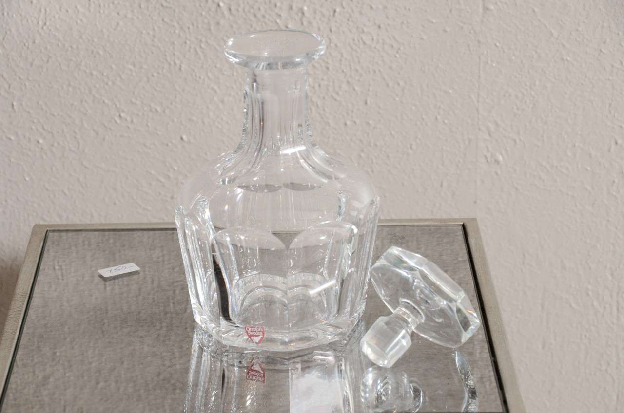 Orrefors Crystal Decanter In Excellent Condition In Water Mill, NY
