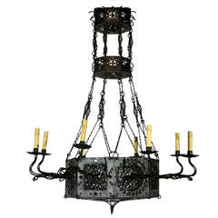 French iron chandelier