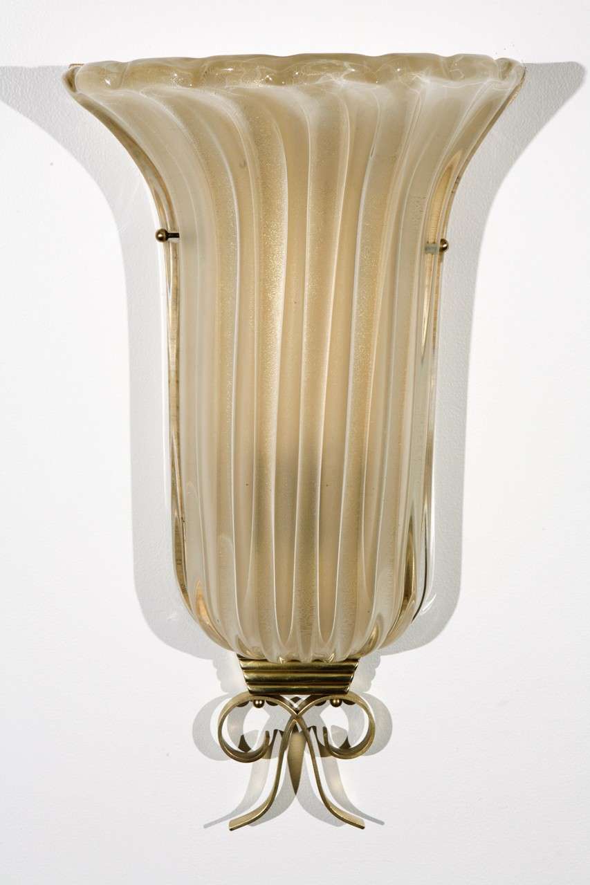 Pair of Murano sconces; two pairs available.