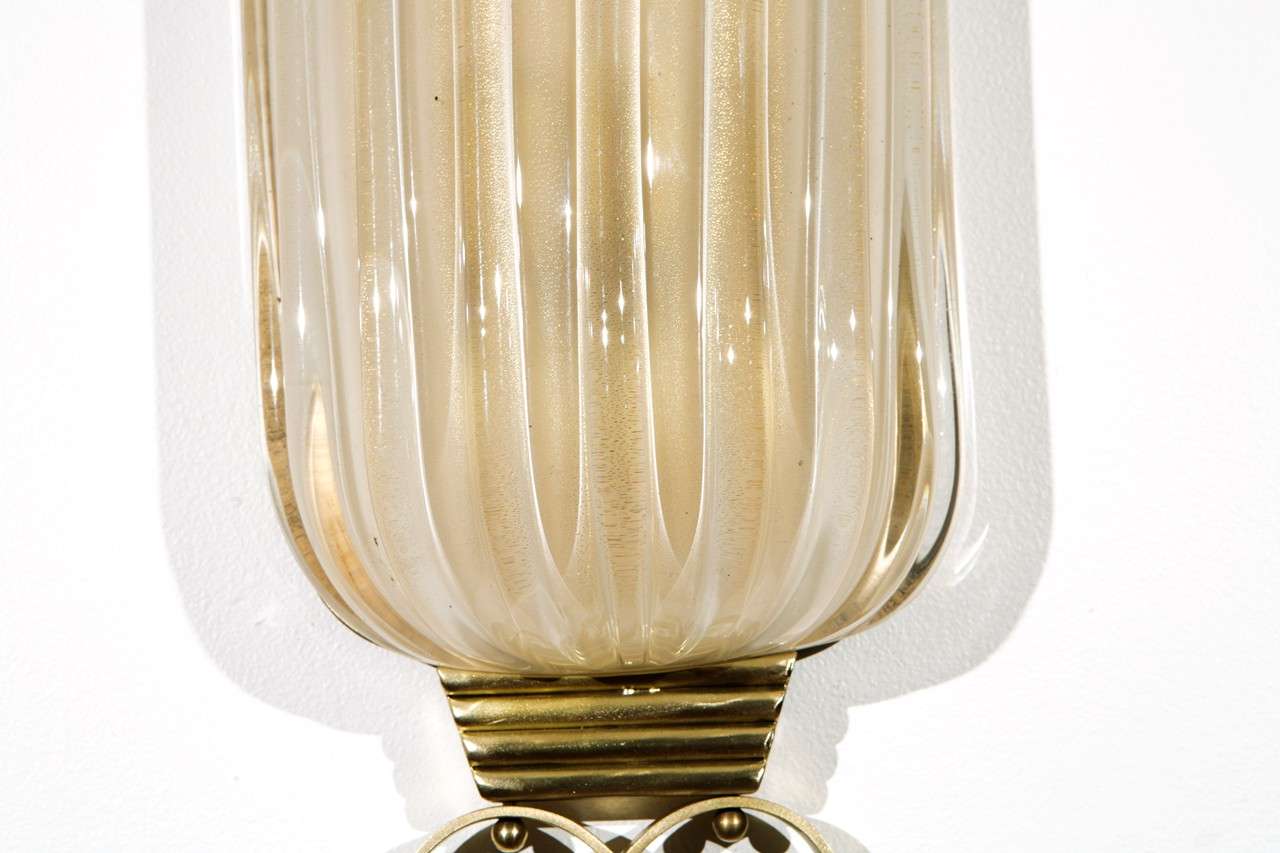 20th Century Pair of Murano Sconces For Sale