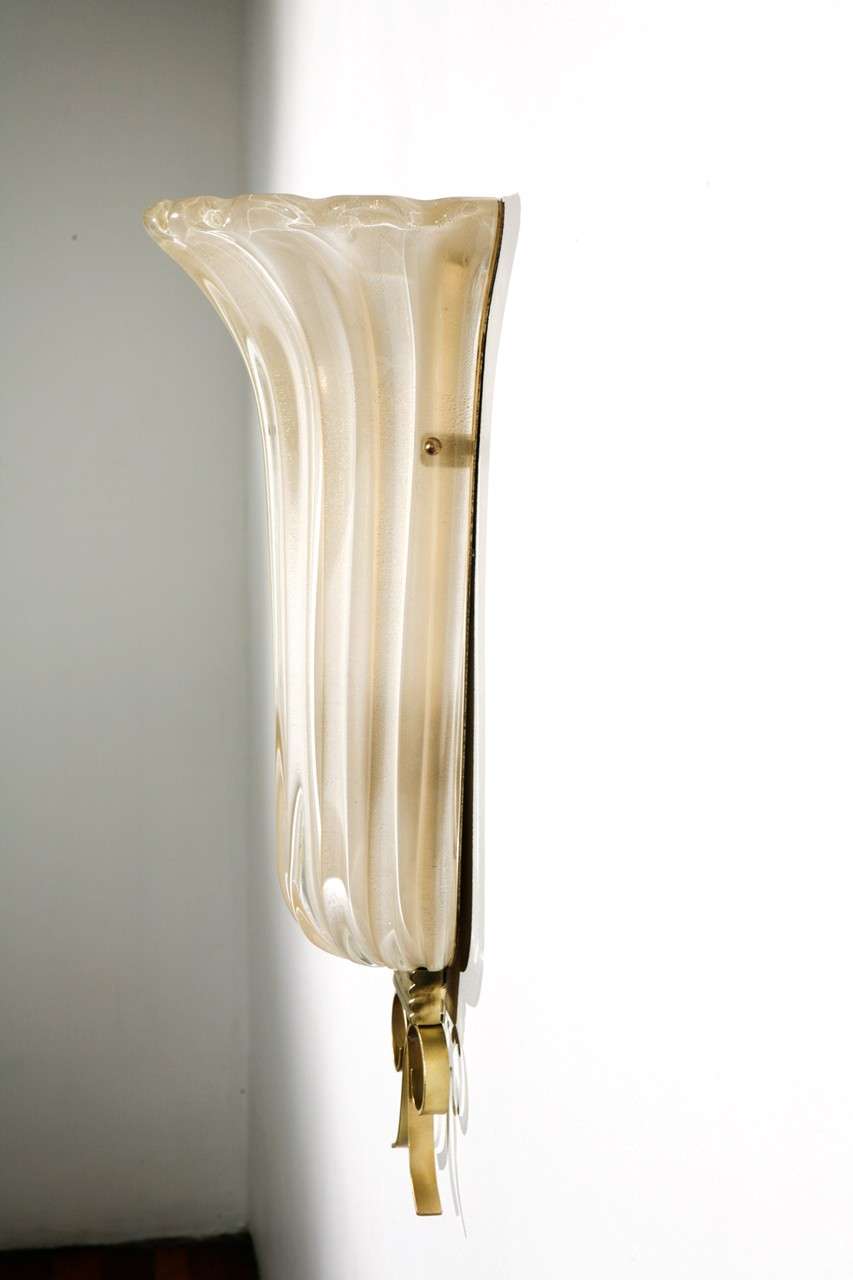 Pair of Murano Sconces For Sale 2