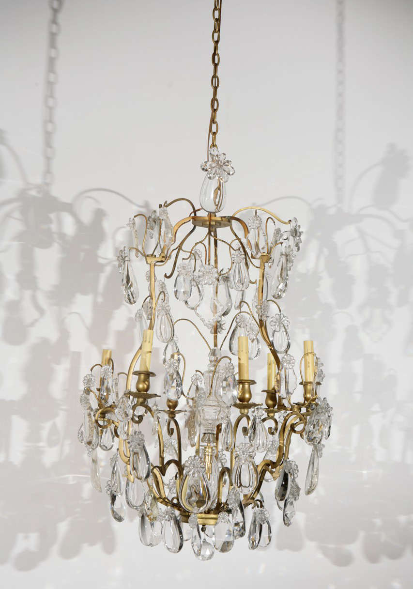 Lyrical crystal chandelier.