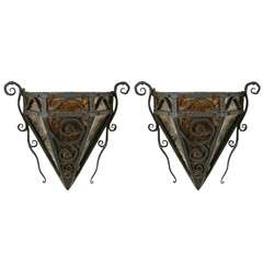 Pair of Wrought Iron French Sconces