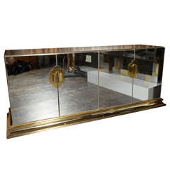A rare and beautiful sideboard in mirror, circa 1970