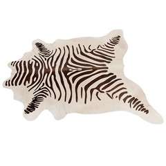 Chocolate Zebra Stamped Cowhide 7