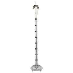 60's Lucite and Chrome Floor Lamp