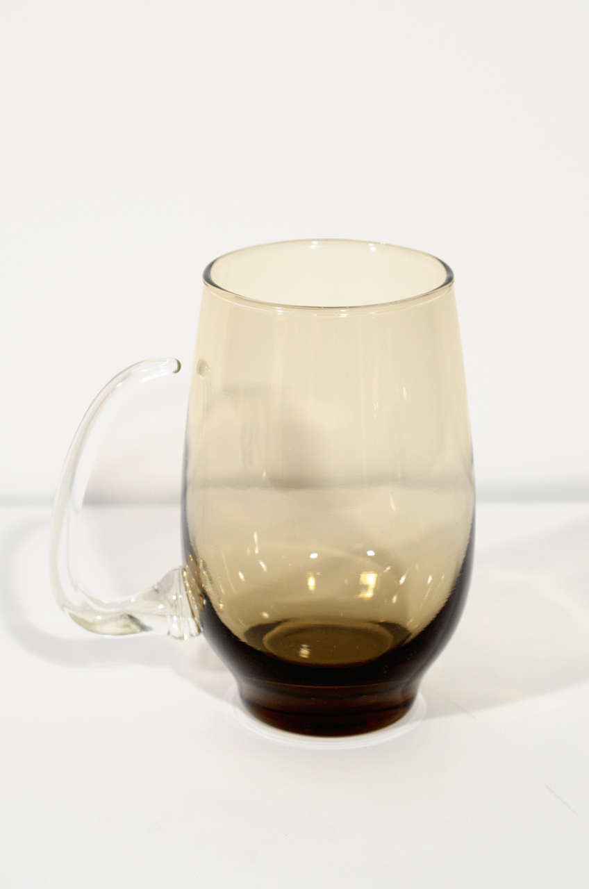 mid century modern glass mugs