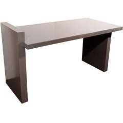 Modernist Writing Table or Desk in Cerused Grey Wenge Designed by Richard Michon