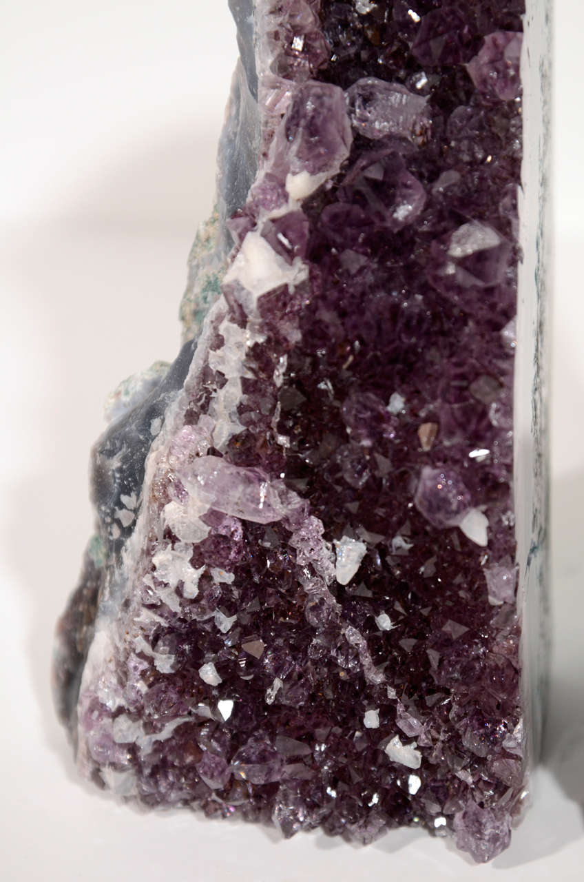 Pair of Rare Amethyst Crystal and Geode Bookends at 1stDibs