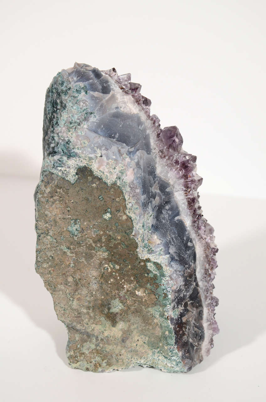 Pair of Rare Amethyst Crystal and Geode Bookends at 1stdibs