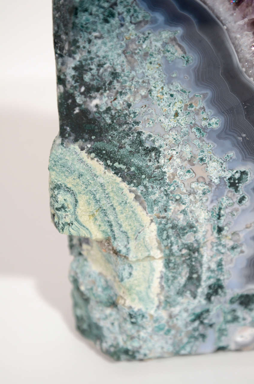 Pair of Rare Amethyst Crystal and Geode Bookends at 1stdibs